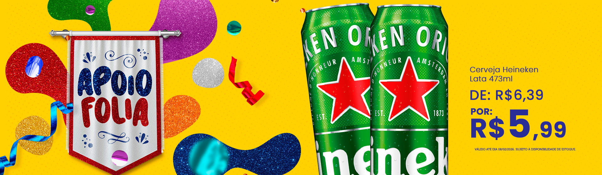 Cerveja Heineken Lata 473ml 8/2